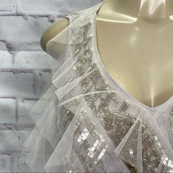 Sachin + Babi for Ankasa Ruffle Sequin Dress size 8 - Picture 6 of 14